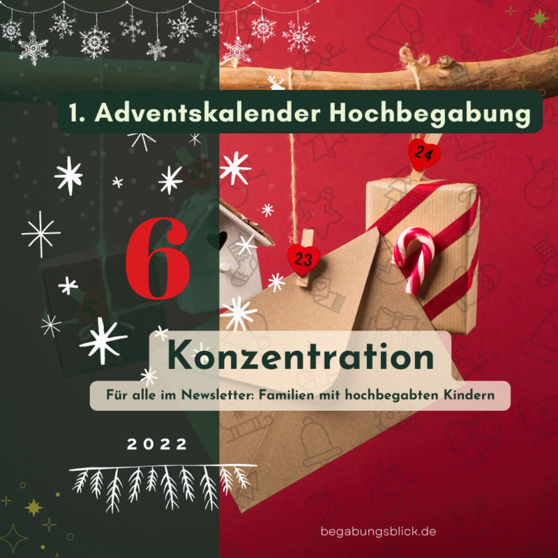 Konzentration ein Selbstlernkurs für Familien mit hochbegabten Kindern.