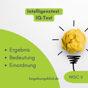 Intelligenztest IQ-Test mit dem WISC V Ergebnisse, Bedeutung und Einordnung.
