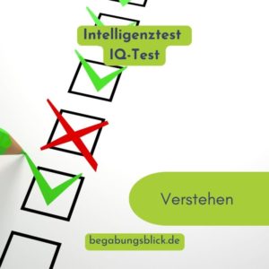 IQ-Test - das Ergebnis muss erklärt und verstanden werden.