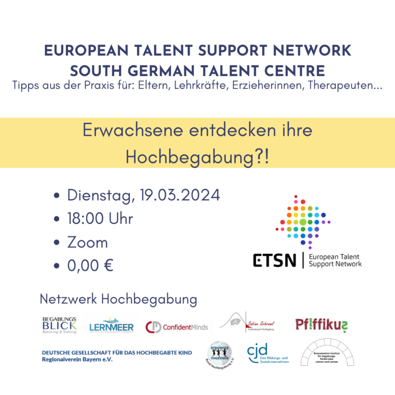 Read more about the article ETSN Netzwerk Hochbegabung