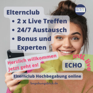 Hurra, der Elternclub Hochbegabung Online - ECHO startet!