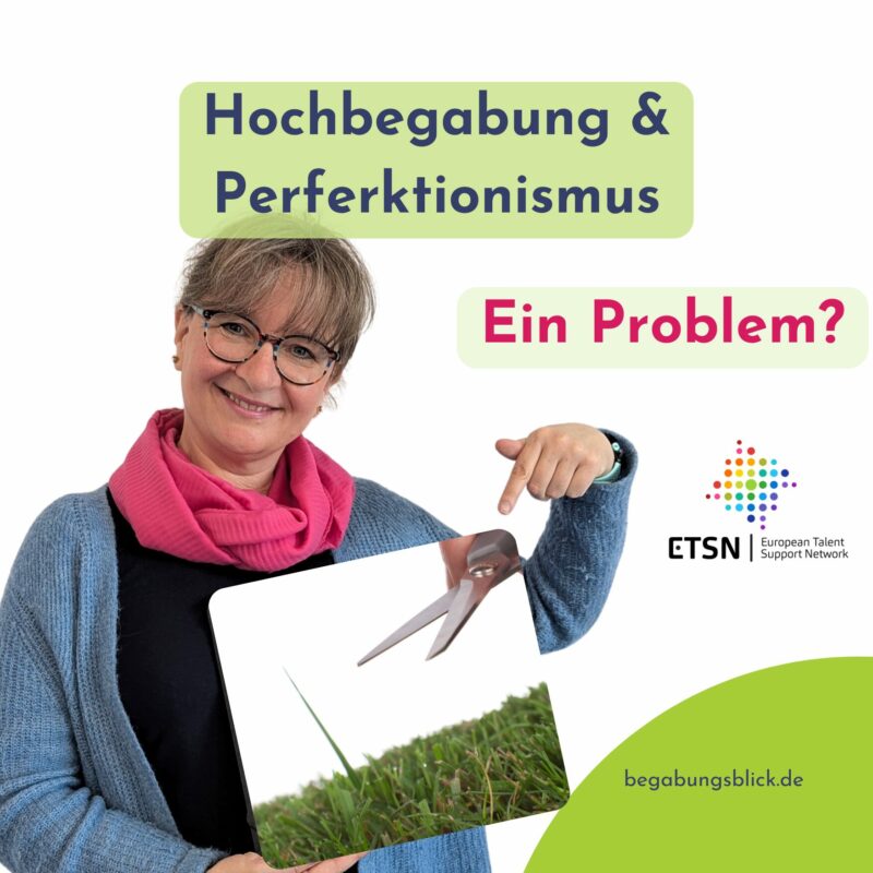 Wie begleite ich mein hochbegabtes Kind? Sind Hochbegabte immer perfektionistisch? Diese Fragen beschäftigen Eltern hochbegabter Kinder, aber auch Lehrkräfte und Erwachsene die mit ihrem eigenen Perfektionismus umgehen (müssen).