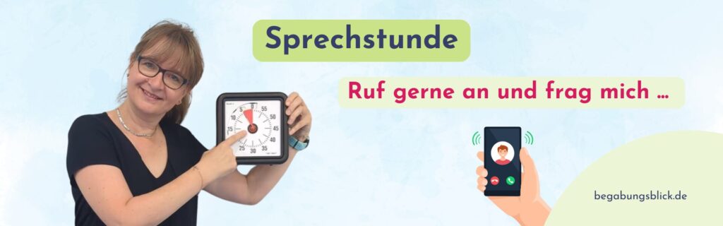 Hier kannst du dir einen Termin bei Claudia Völkening von Begabungsblick buchen und unverbindlich deine Fragen stellen zu Hochbegabung, IQ-Test oder Schulproblemen.