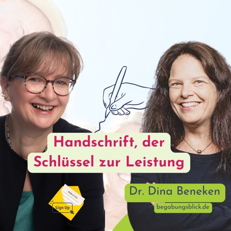 Handschrift als Schlüssel zur Leistung wird häufig unterschätzt. Eine automatisierte Handschrift kann Underachievement vorbeugen. Claudia Völkening von Begabungsblick und Dr. Dina Beneken informieren.