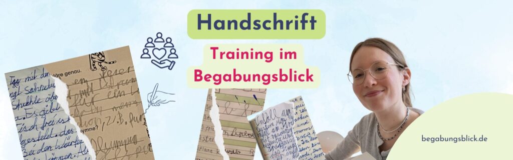 Wähle hier das Handschrifttraining im Begabungsblick aus. Buche einen passenden Termin.