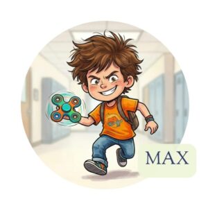 Max, der Wirbelwind ist immer in Bewegung.