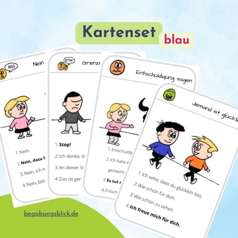 2026 Kartenset blau: Vorschaubild mit wichtigen Aussagen.